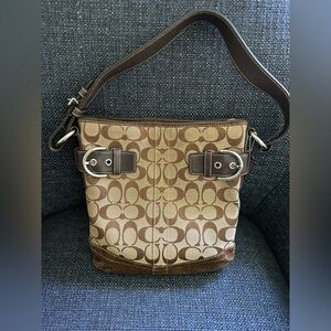 Coach Brown Signature Shoulder Bag